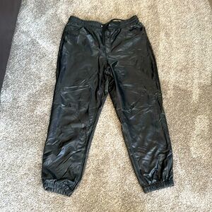 Express Faux Leather joggers